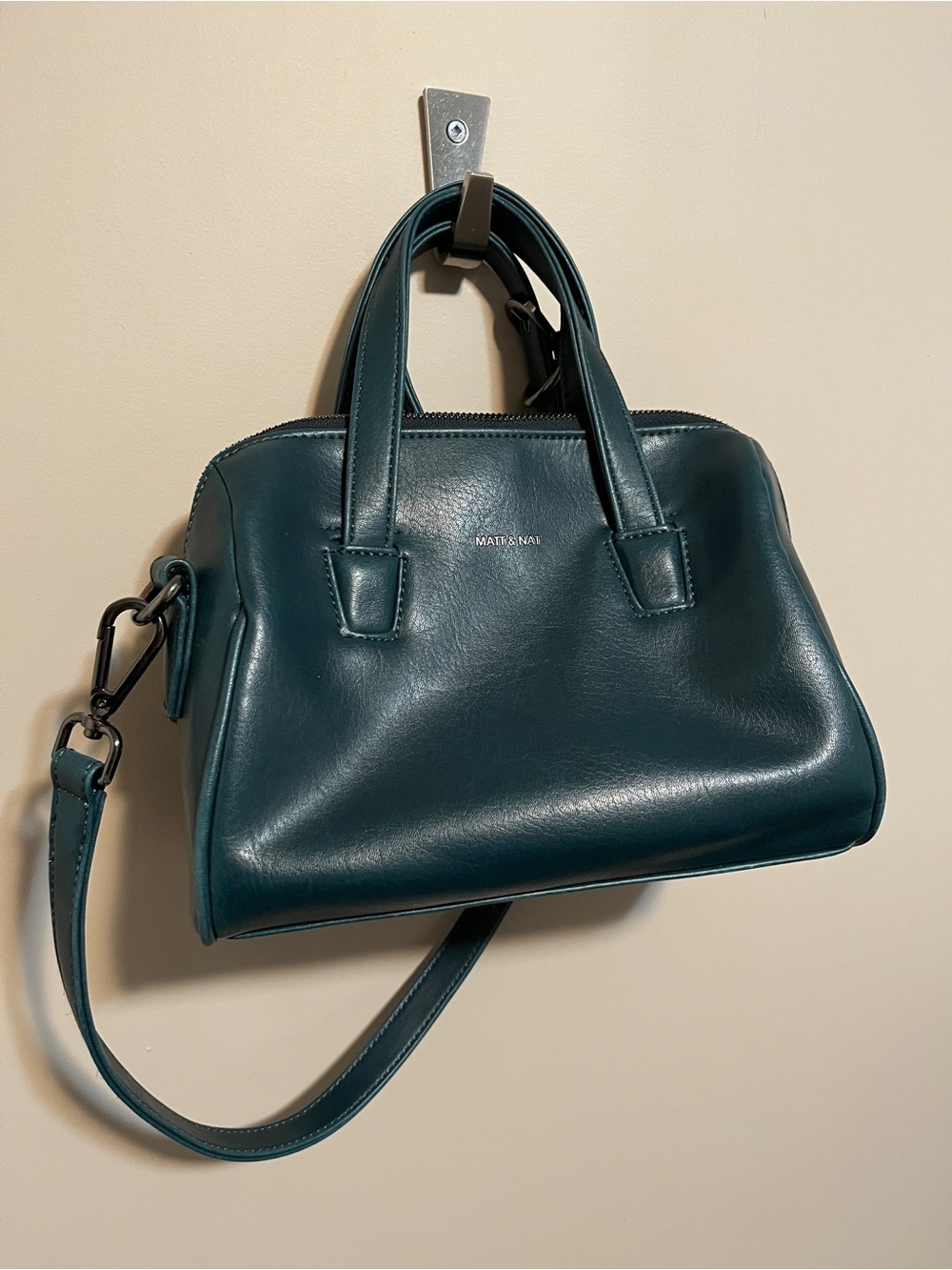 Matt & Nat Deep Teal Structured Dome Satchel - Picture 3 of 9